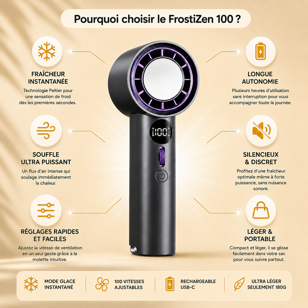 FrostiZen 100" La fraîcheur instantanée, partout avec vous